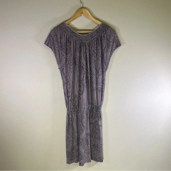 Lolë Purple Print Summer Dress Size Medium Swim Cover Up Vacation Resort Travel - Picture 2 of 10